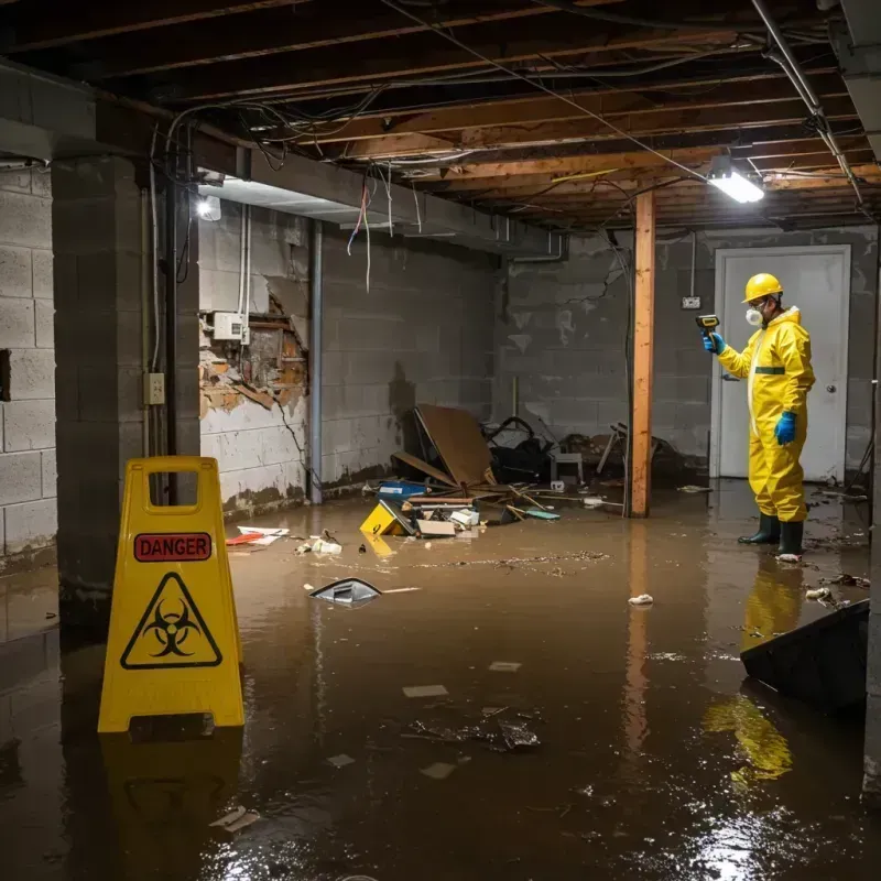 Flooded Basement Electrical Hazard in Leesburg, OH Property